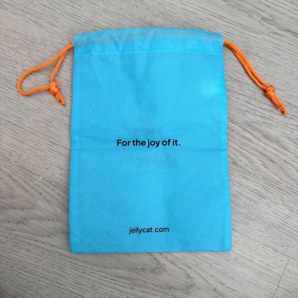 Jellycat Drawstring Gift Bag Blue Orange Logo Dust Bag OS - Picture 2 of 2